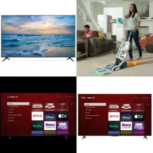 1 pallet 5 pcs led & lcd damaged / missing parts / tested not working tcl, mainstays, lg, hoover lot id: 940302